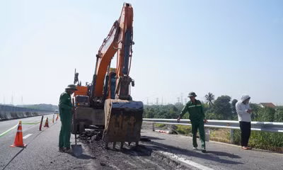 Cao tốc Biên Hòa - Vũng Tàu bị nứt mặt đường, nhà thầu khắc phục ra sao?