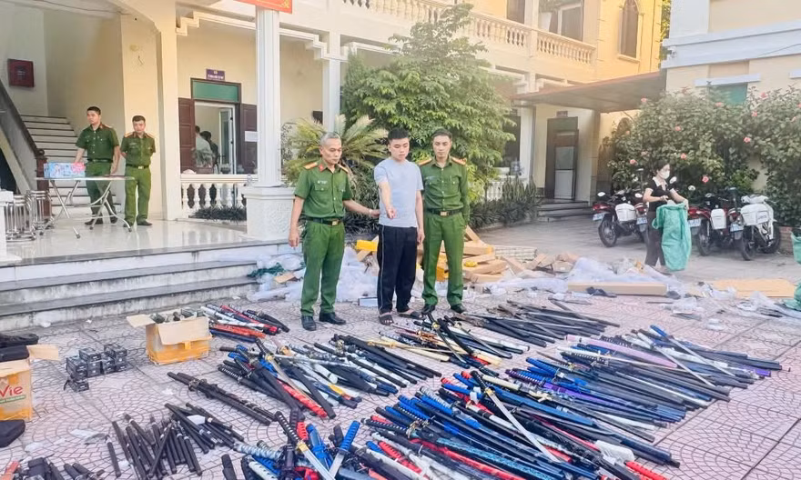 Tang vật vụ án. Ảnh Công an tỉnh Bắc Ninh.