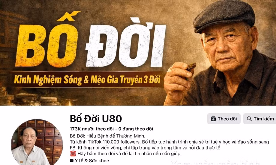 Chủ tài khoản 'Bố Đời U80' bị điều tra