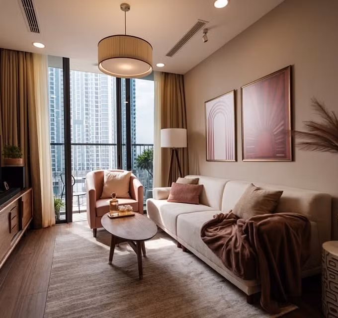 Căn hộ màu hồng mang nét hoài niệm của Mid-century Modern