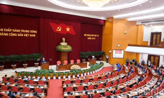 Quang cảnh Hội nghị Trung ương 4 khóa XIV. Ảnh: TTXVN.