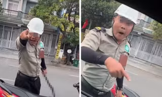Xác minh hai bảo vệ cầm hung khí chặn ô tô đe dọa tài xế tại TPHCM