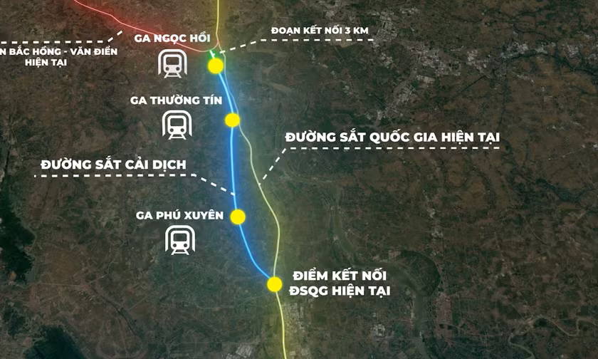 Hà Nội dịch chuyển 26,5 km đường sắt để mở rộng Quốc lộ 1A
