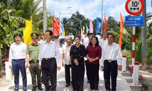 Cục An ninh chính trị nội bộ tặng 4 cầu giao thông ở Vĩnh Long