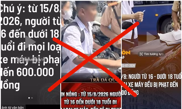 Cục CSGT bác bỏ thông tin 'người từ 16 đến dưới 18 tuổi đi mọi loại xe máy đều bị phạt' 
