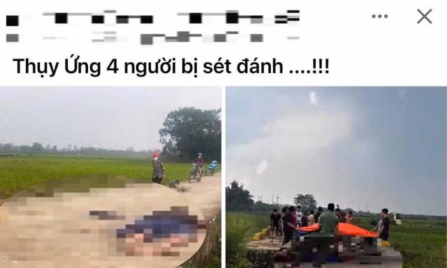 Thực hư thông tin '4 người bị sét đánh' ở Hà Nội