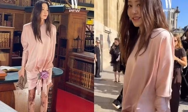Go Hyun Jung gây chú ý với vóc dáng 'siêu mảnh mai' tại Paris
