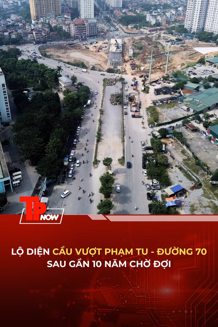 'Lộ diện' cầu vượt Phạm Tu - đường 70 sau gần 10 năm chờ đợi