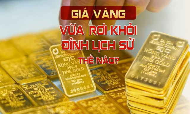 Giá vàng vừa 'rơi' khỏi đỉnh lịch sử thế nào?