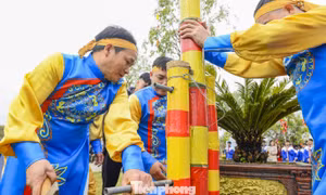 Tái hiện lễ thượng nêu ở Thành Nhà Hồ