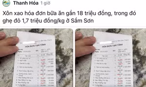 Xôn xao bữa ăn gần 18 triệu đồng ở Sầm Sơn