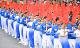Khối Thanh niên Việt Nam rạng rỡ ngày tổng duyệt diễu binh, diễu hành