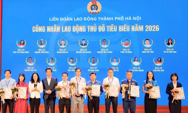 Vinh danh 30 công nhân Thủ đô tiêu biểu năm 2026