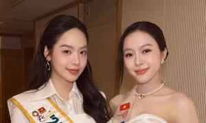 Hoa hậu Thanh Thủy ghi điểm nhờ hành động này dành cho Kiều Duy trong hậu trường