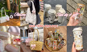 Quà tặng bạn đọc: "Vũ trụ" túi xách dễ thương, bình nước tự thiết kế độc bản