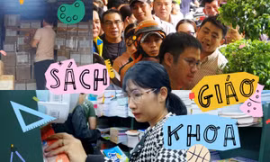 Cảm động cảnh phụ huynh đội nắng xếp hàng tìm sách giáo khoa cho con tại trụ sở NXB Giáo dục VN