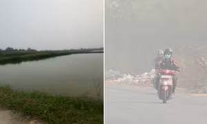 Đường phố Cà Mau bị bao phủ bởi lớp không khí mờ đục