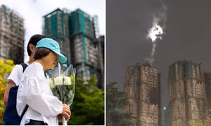 Luồng sáng lạ xuất hiện trên tòa chung cư cháy ở Hong Kong: Là hiện tượng gì?