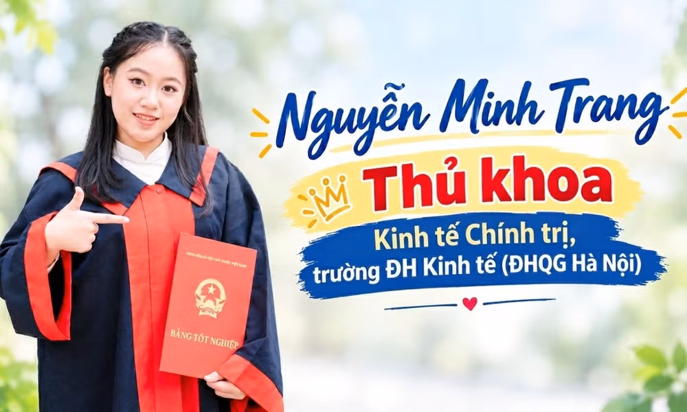 Nữ sinh Hà Nội trở thành thủ khoa Kinh tế Chính trị, với cách học khác biệt