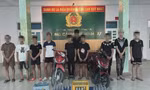 Tạm giữ hình sự nhóm đối tượng mang hung khí khiêu khích Cảnh sát tuần tra