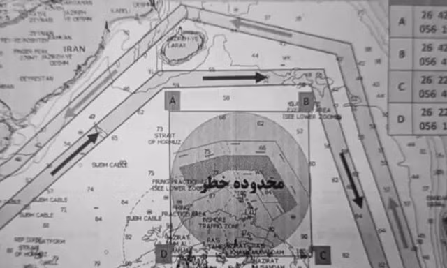 Iran công bố bản đồ giúp tàu thuyền tránh thủy lôi ở eo biển Hormuz