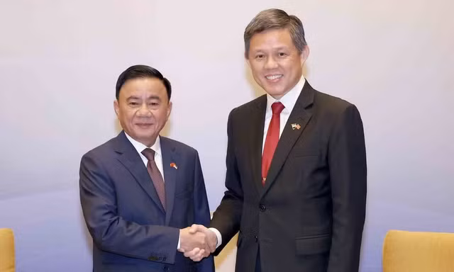 Lễ đón Thường trực Ban Bí thư Trần Cẩm Tú thăm chính thức Singapore
