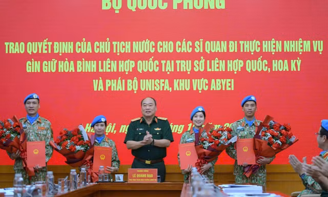 Thêm bốn sĩ quan Việt Nam nhận nhiệm vụ tại Liên Hợp Quốc và Abyei