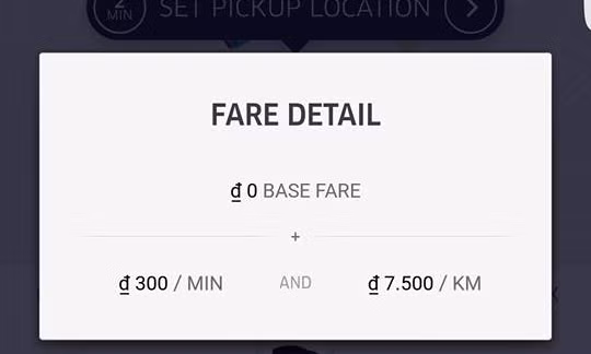 Giá cước Uberx đã tăng 50% cho mỗi km so với trước tại Hà Nội