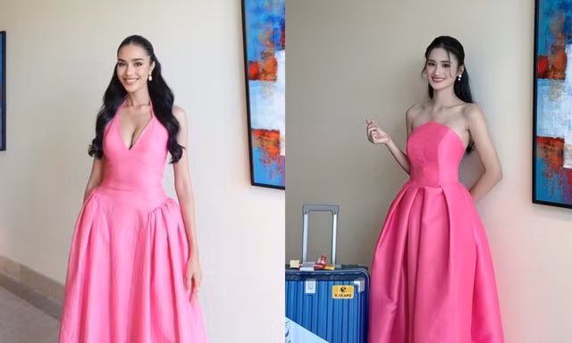 Hoa hậu Thái Lan và Ý Nhi tình cờ mặc trang phục gần như “chị em sinh đôi”