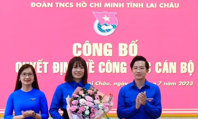 Tỉnh Đoàn Lai Châu công bố quyết định về công tác cán bộ