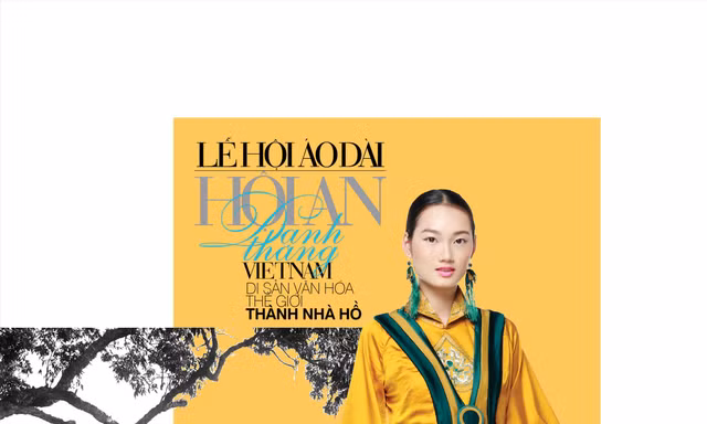 Mẫu của NTK Lan Hương, lấy cảm hứng từ Di sản Thế giới Thành nhà Hồ