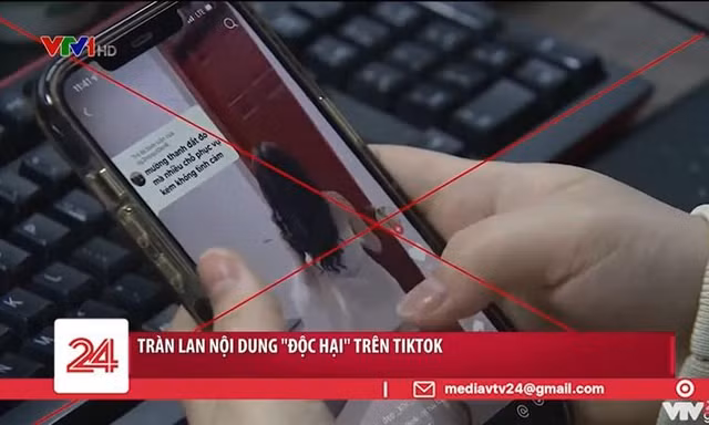 Bản tin của VTV24 về những nội dung "độc hại" trên TikTok: Gương mặt nào bị réo tên?