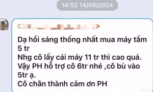 Tạm ngưng đứng lớp với cô giáo xin phụ huynh ủng hộ tiền mua laptop