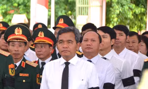 Truy điệu, an táng 23 hài cốt liệt sĩ hy sinh tại Campuchia