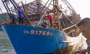 Đưa các ngư dân Quảng Nam gặp nạn trên biển vào bờ