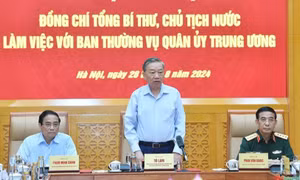 Tổng Bí thư, Chủ tịch nước Tô Lâm làm việc với Ban Thường vụ Quân ủy Trung ương
