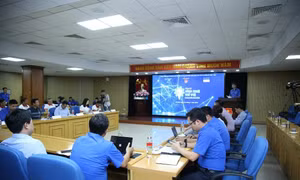 Ban tổ chức giới thiệu về cuộc thi “Công nghệ trí tuệ Student Chie-Tech” lần thứ 4, năm 2022. Ảnh: Lâm Đăng Hải