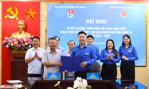 Tỉnh Đoàn Nghệ An và Hội Cựu chiến binh phối hợp thực hiện nhiều chương trình ý nghĩa
