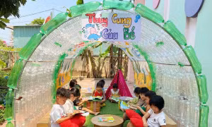 Độc đáo thủy cung từ rác thải nhựa 