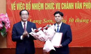 Công bố bổ nhiệm nhiều lãnh đạo tỉnh Lạng Sơn