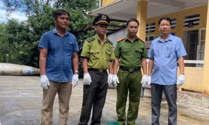 Đang ‘trộm’ cá, con vật dài 2 mét có tên trong Sách đỏ bị bắt