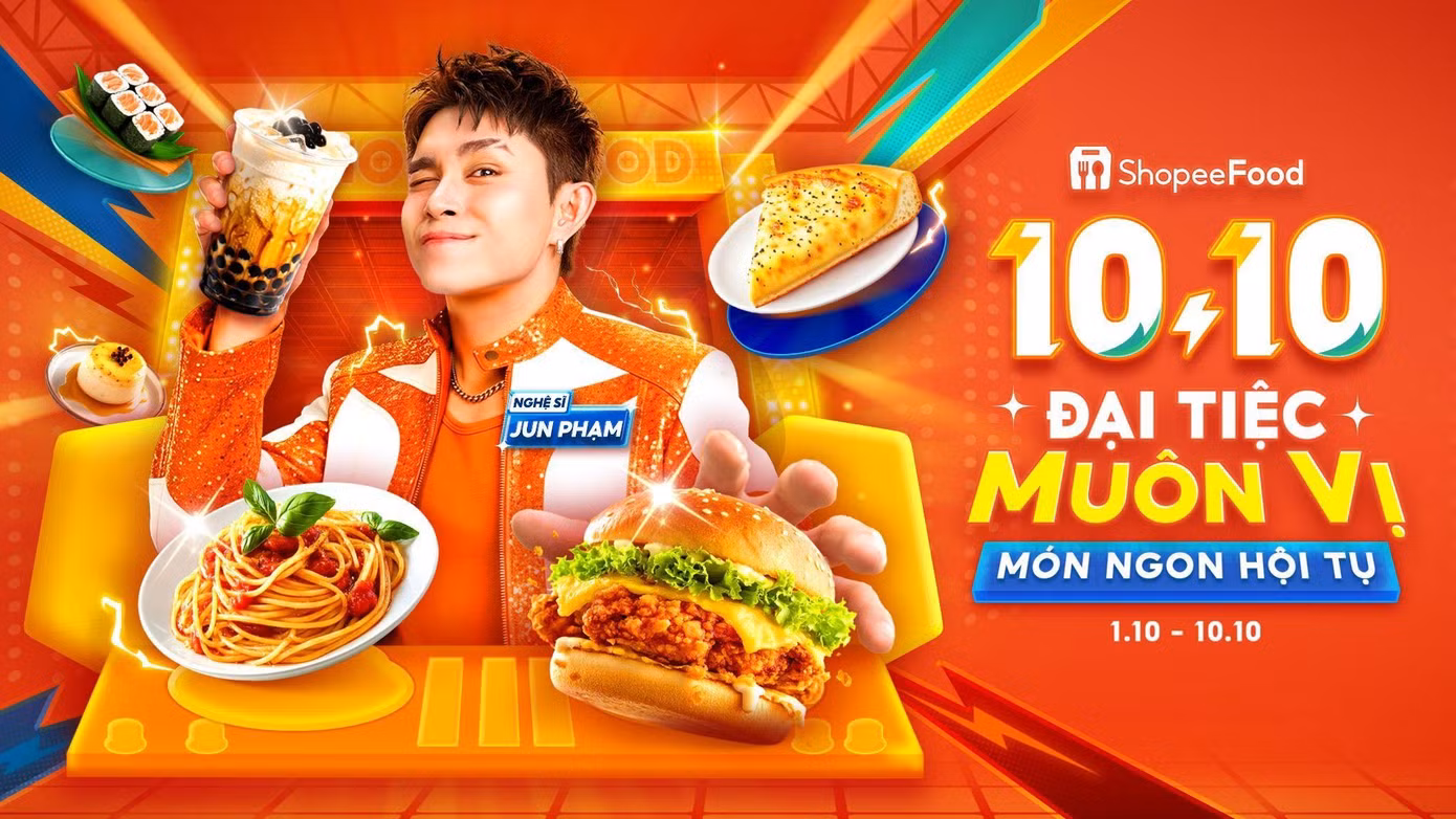 ShopeeFood 10.10 - Đại tiệc muôn vị, món ngon hội tụ sẽ là điểm hẹn bạn không thể bỏ qua vào cuối tuần này.
