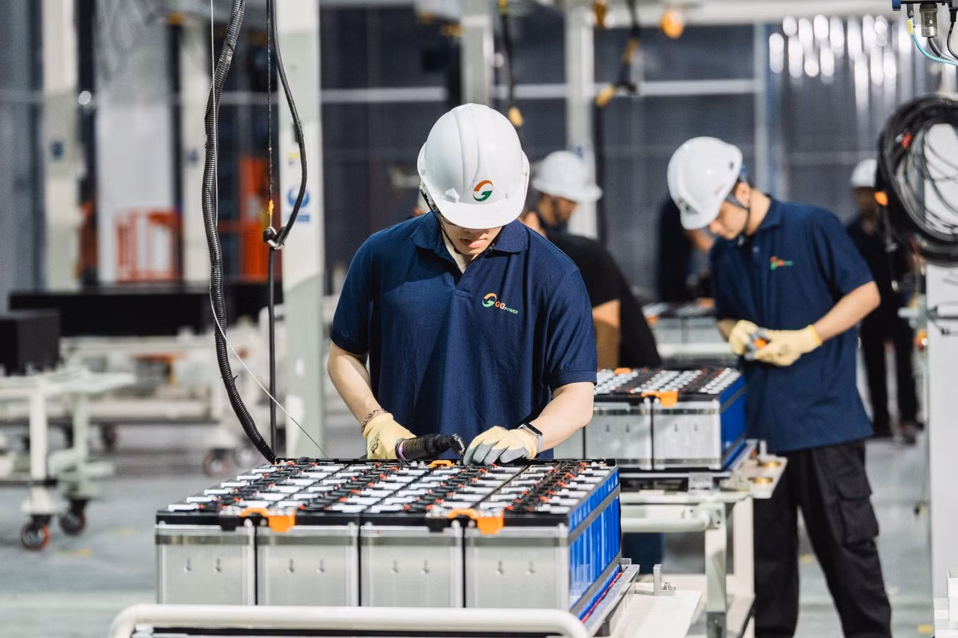 Nhà máy GG Power tại KCN số 5, Xuân Trúc, Hưng Yên. Quy mô 1,2 ha với công suất thiết kế lên tới 5 GWh/năm