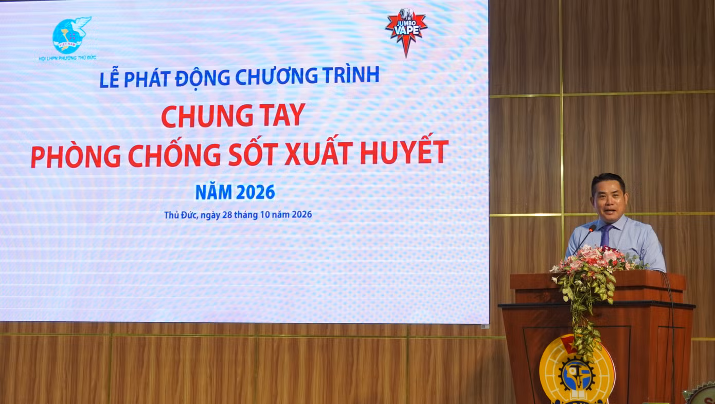 Ông Nguyễn Thành Phước, Giám đốc Kinh doanh và Tiếp thị Cấp cao FUMAKILLA Việt Nam, phát biểu tại lễ phát động. Ảnh: Mai Sen.