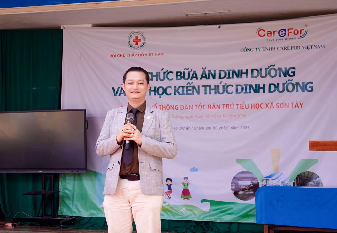 Ông Phạm Tường Huy, Phó Tổng Giám đốc Care For Việt Nam cho biết sức khỏe và sự phát triển của trẻ em luôn là một trong các hoạt động trách nhiệm xã hội ưu tiên của doanh nghiệp.