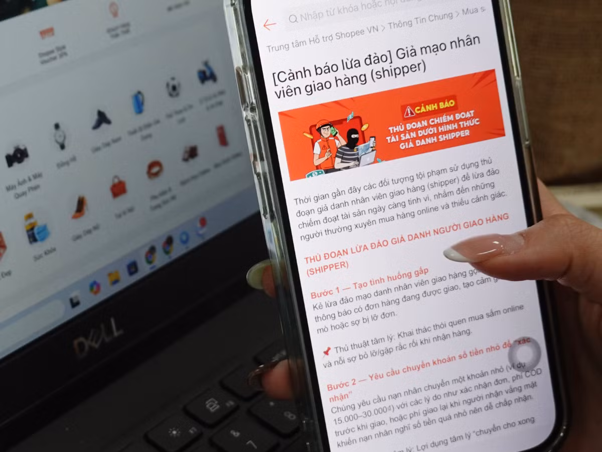 Các kênh chính thức của Shopee có một số nội dung về cảnh báo lừa đảo trực tuyến cho người dùng.