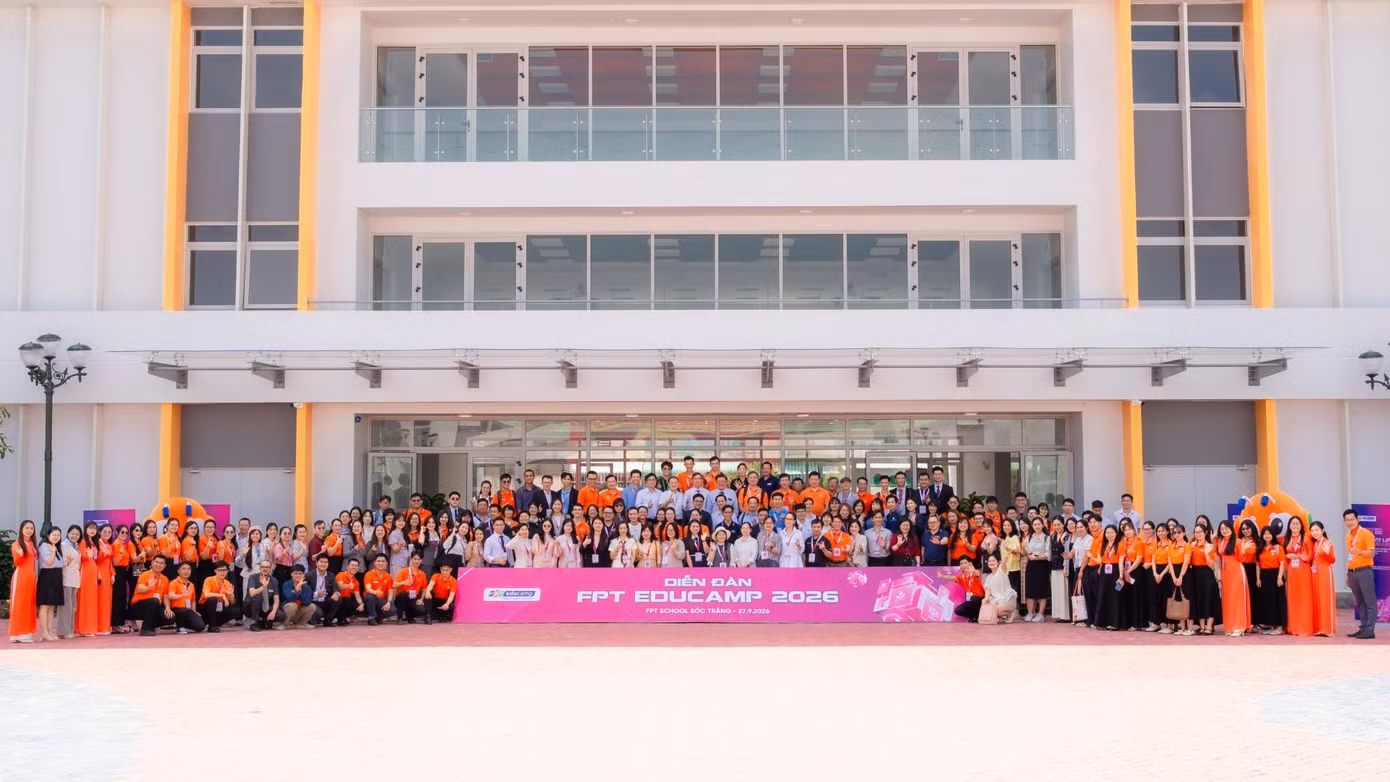 Diễn đàn FPT Educamp 2026 được tổ chức tại Trường Tiểu học, THCS và THPT FPT Sóc Trăng (TP Cần Thơ).