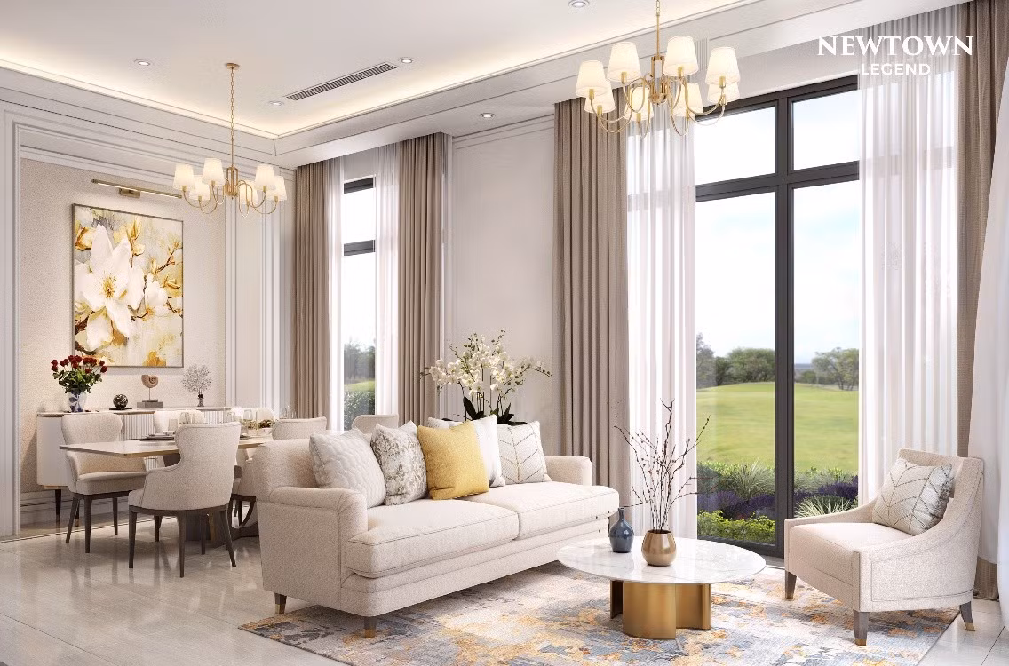 Phân khu biệt thự tại Newtown Legend được phát triển theo tinh thần quiet luxury, đề cao sự riêng tư và phong cách sống đẳng cấp cho chủ nhân căn hộ.