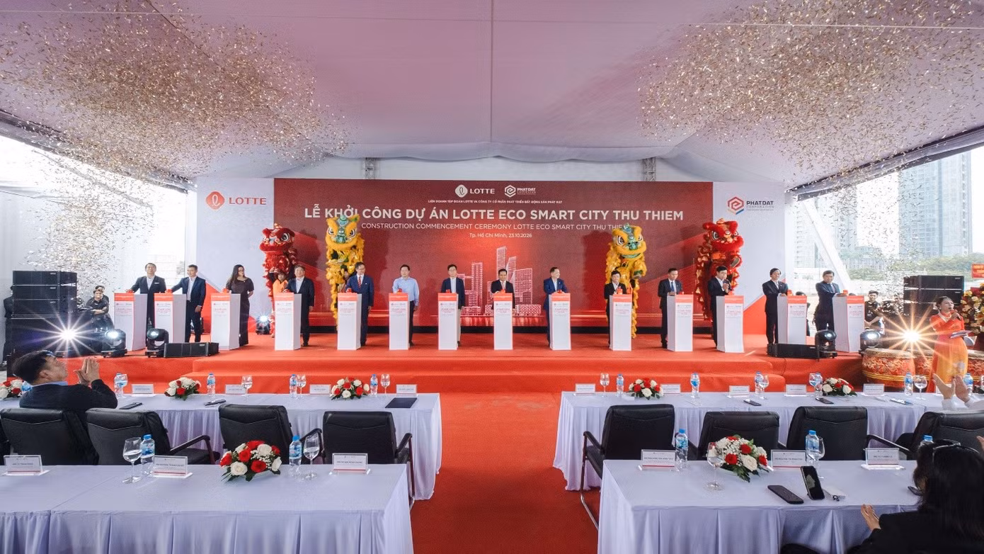 Lễ Khởi công dự án Lotte Eco Smart City Thu Thiem ngày 23/10/2026.