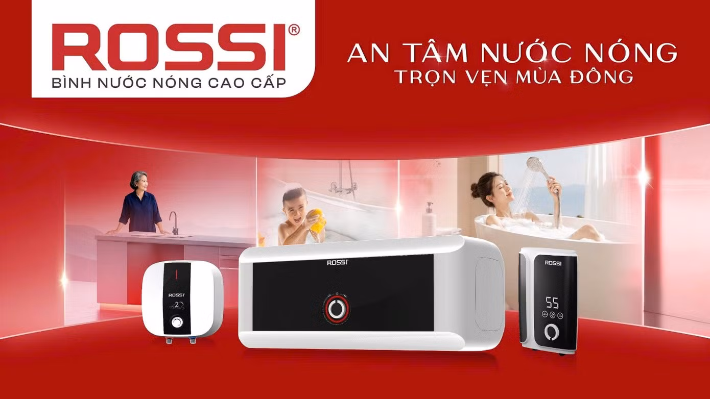 24 năm, một tiêu chuẩn an toàn: Vì sao bình nước nóng cao cấp Rossi được hai thế hệ tin chọn? ảnh 1 24 năm, một tiêu chuẩn an toàn: Vì sao bình nước nóng cao cấp Rossi được hai thế hệ tin chọn? ảnh 1